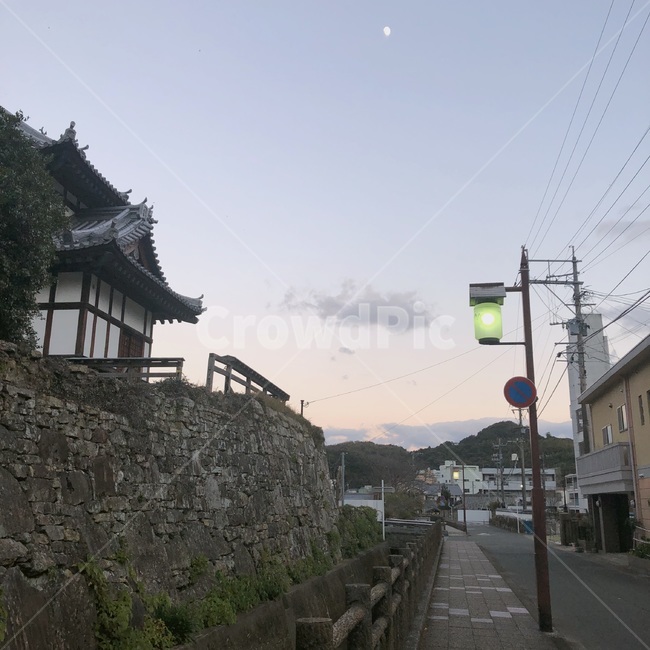 저녁,일본,가로등,통로,walkway,path