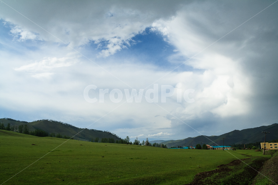 초원,몽고,하늘,구름,언덕,평원,목장,몽골리아,자연,풍경,nature,landscape,outdoors,옥외,grassland,목초지,field,들
