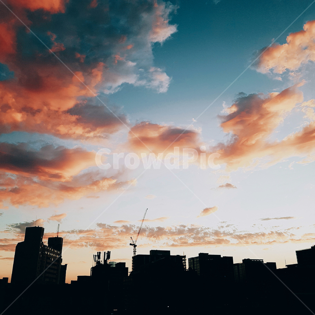 노을,도시,석양,하늘,구름,실루엣,저녁,풍경,도시,풍경,city,landscape,실루엣,그림자,silhouette,shadow,nature,자연,outdoors,옥외