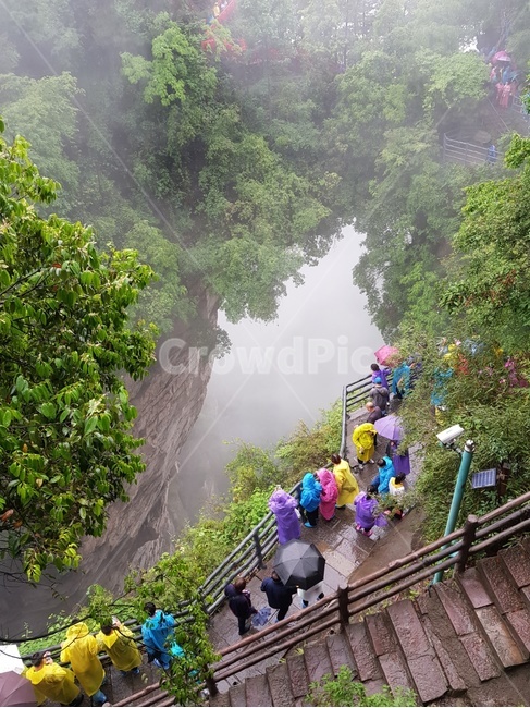 산,돌산,자연,장가계,천문동,천문산,안개