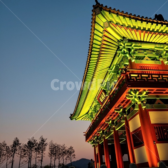경주,월정교,아경,풍경,복원