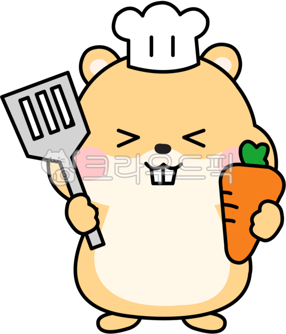 동물,동물캐릭터,귀여움,귀여운캐릭터,아기동물,햄스터,쥐,햄스터캐릭터,쥐캐릭터,요리사,햄스터요리사
