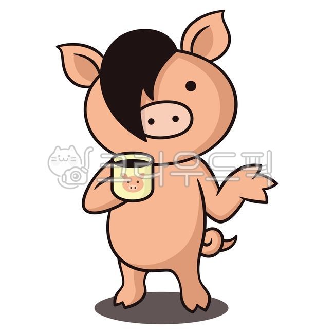 돼지,돼지일러,돼지일러스트,돼지그림,돼지일러스트레이션,커피,커피한잔,커피한잔할래요,돼지커피,모닝커피,머그컵