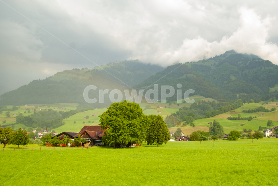 스위스,전원주택,집,무지개,들판,벌판,swiss,rainbow,자연,풍경,nature,landscape,해외,외국,세계,foreign,oversea,world,세계자연풍경,해외자연풍경,외국자연풍경,world nature landscape