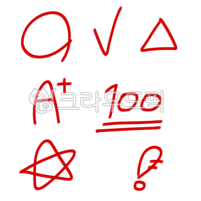 Grading,red,red circle,correct answer,incorrect answer,check