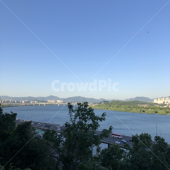 한강,강,river,하늘,푸른
