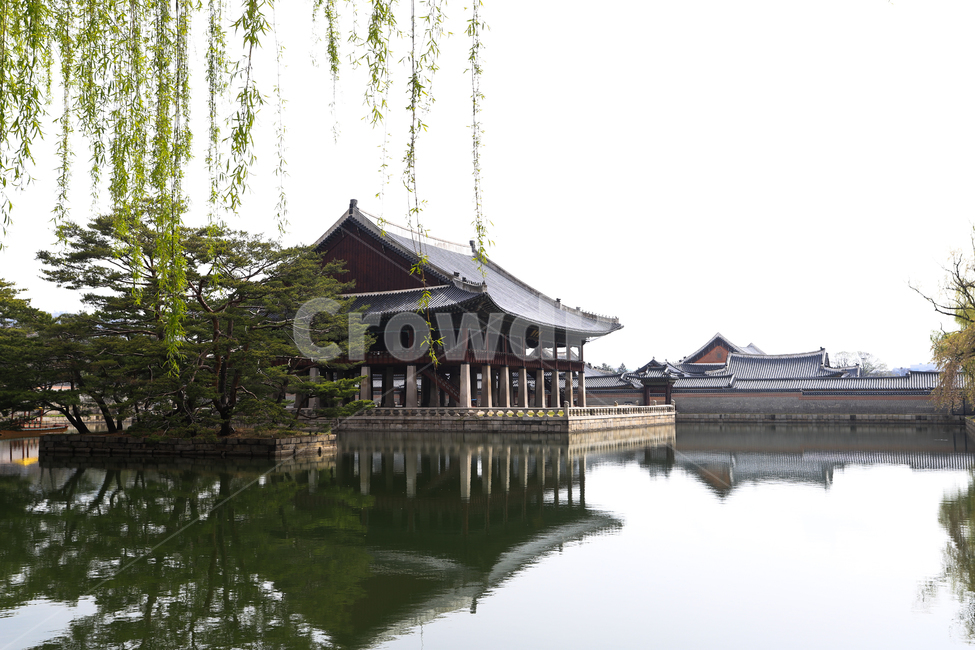 door,pond,Gyeonghoeru,headstone,construct,weeping willow,spring,wooden building,Gyeongbokgung,Cultural Heritage,ugly girl,tile,dirt road,stone pillar,roof,ancient architecture,reflection,Palace,rafter,stone phlegm,seoul,korea,Jongnogu,Pillar,lattice,stone