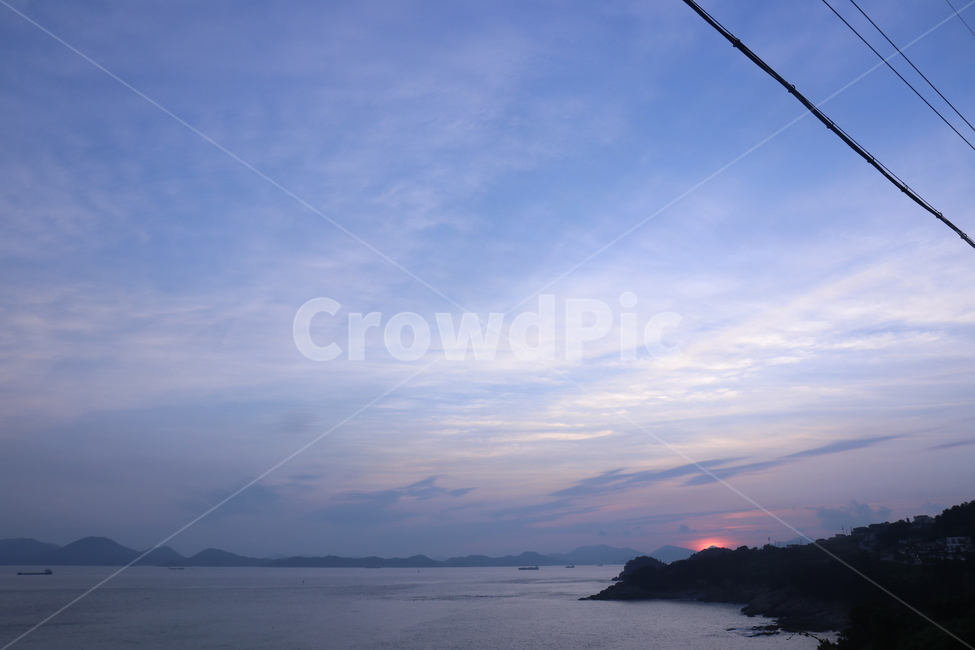 바다,붉은,노을,하늘,sea,redsky,구름