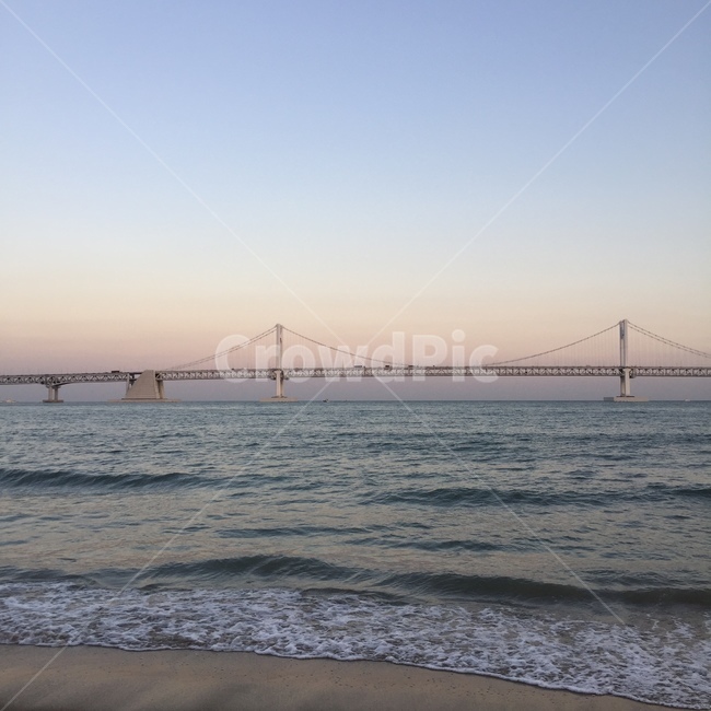 광안리,광안대교,부산,바다,광안리해수욕장,하늘,저녁,노을,아침,새벽