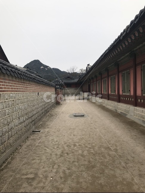 경복궁,한국,조선,한옥,궁,궁궐,담벼락,기와집,전통,한국전통