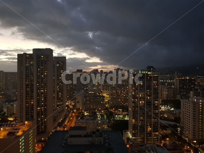 하와이,야경,배경,건물,어두운,야경,밤,풍경,nightscape,night,landscape,도시,city,nature,자연,outdoors,옥외,scenery,경치,aerial view,조감도