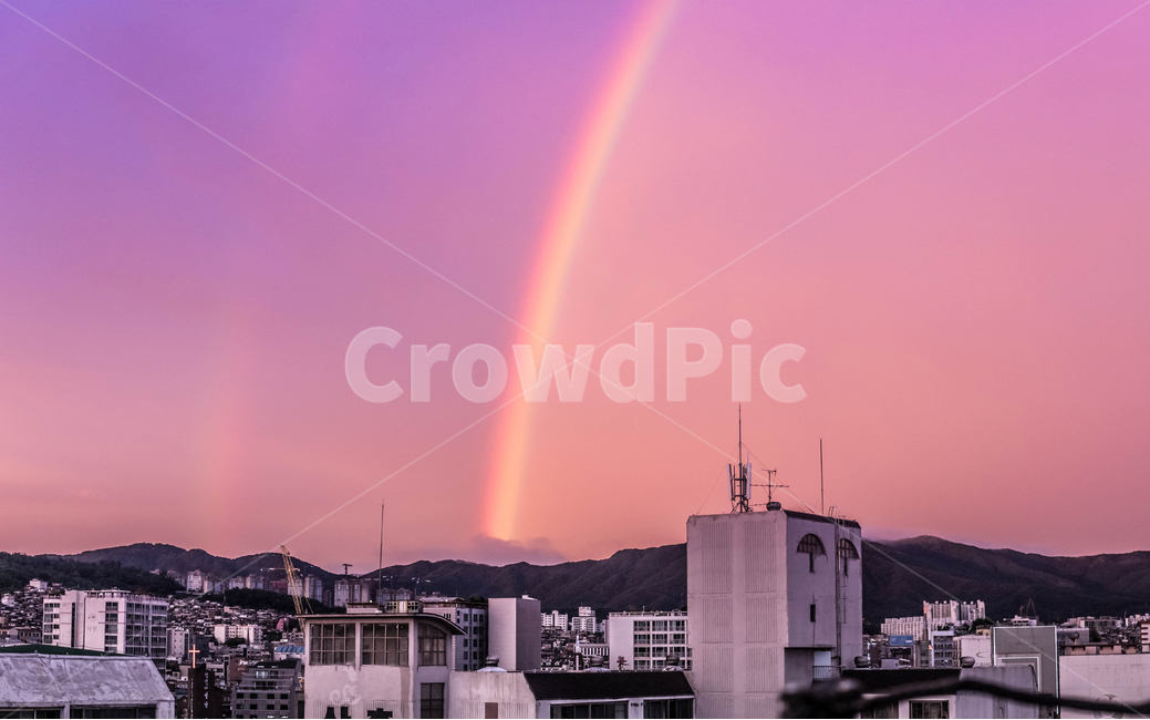 rainbow,sky,outdoors,무지개,하늘,옥외,도시,풍경,city,landscape,한국도시풍경,한국도시경관,korea cityscape,nature,자연
