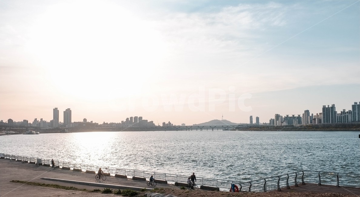 한강,일몰,노을,풍경,실루엣,도시,풍경,city,landscape,water,물,waterfront,워터 프론트,pier,교각,port,포트