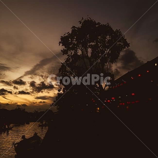 하늘,황혼,dusk,sky,붉은하늘,실루엣,silhouette