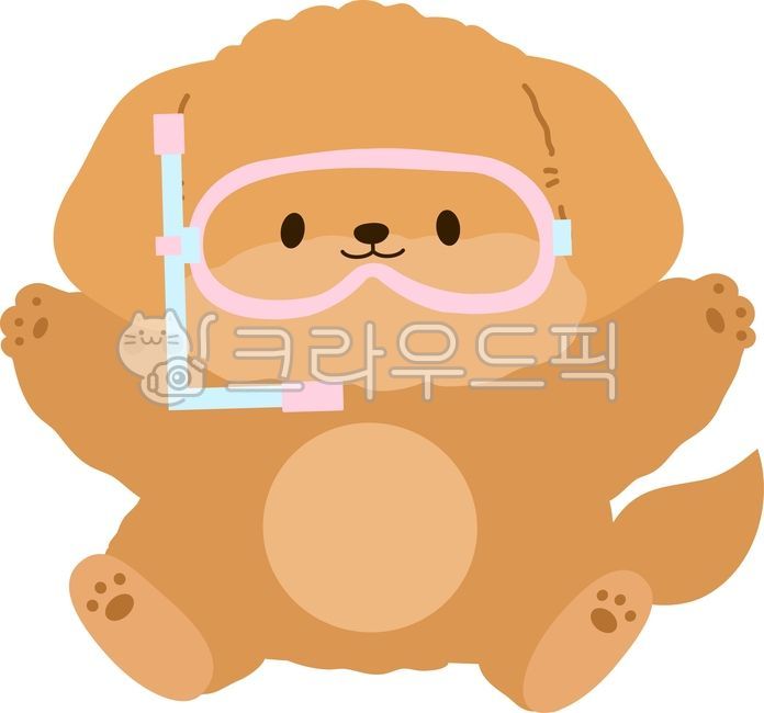 강아지,푸들,수영,스노우쿨링,스노쿨링,갈색개,여름강아지,여름개,수영하는강아지