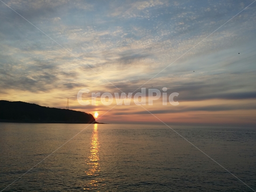 하늘,바다,노을,섬,구름,sunset,cloud,island,sea,sky