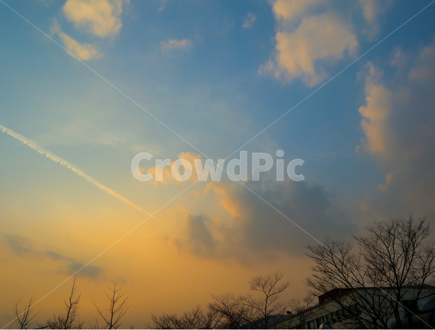 하늘,구름,비행운,노을,감성,자연,풍경,nature,landscape,감성,sensible,feeling,outdoors,옥외,sky