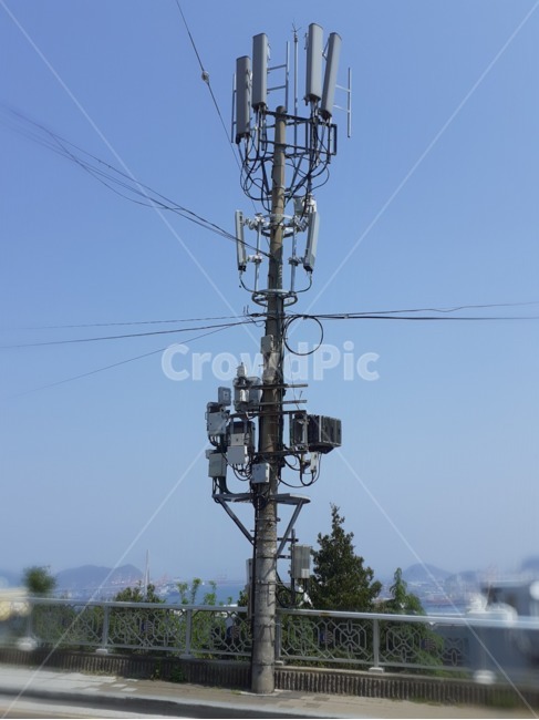 전봇대,현대문명,전화,기지국,현대의전봇대