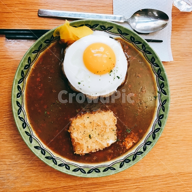 카레,커리,달걀프라이,튀김,음식,밥,고로케,탄방동,맛집