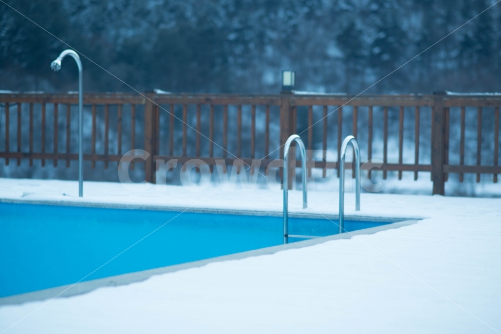 한겨울,수영장,철,난간,펜션,겨울,계절,winter,season