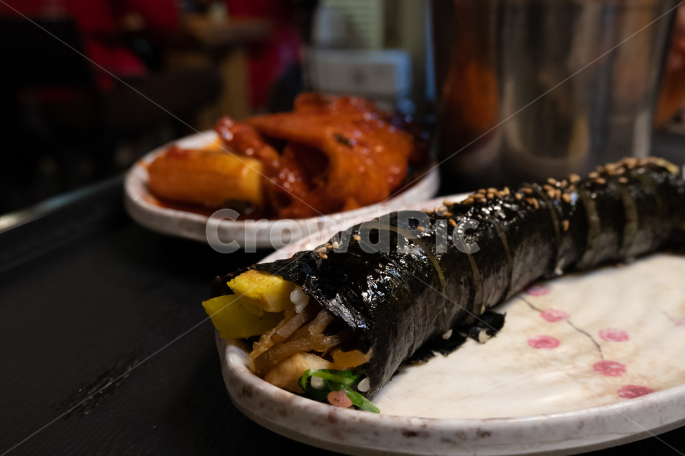 김밥,분식,상국이네,해운대,맛집,부산,접시