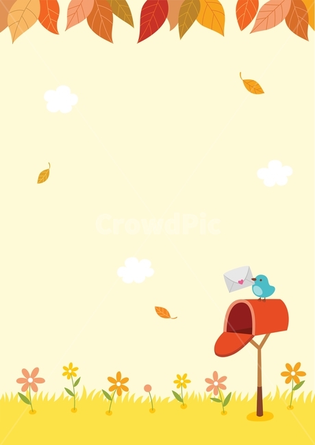 가을,낙엽,나뭇잎,노랑,새,우체통,꽃,편지,구름,잔디,자연,풍경,파랑새,소식,우편함,배경,백그라운드,프레임,일러스트레이션,일러스트,그래픽,autumn,fall,leaves,bird,post,letter,background,illustration,design,가을,계절,fall,autumn,season,그래픽,일러스트레이션,graphic,illustration