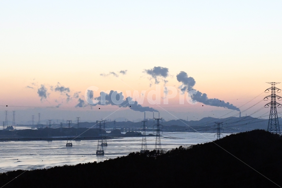 노을,일몰,석양,서해안,한국의자연,자연,풍경,배경,자연,풍경,nature,landscape,산업,industry,industrial,에너지산업,energy industry