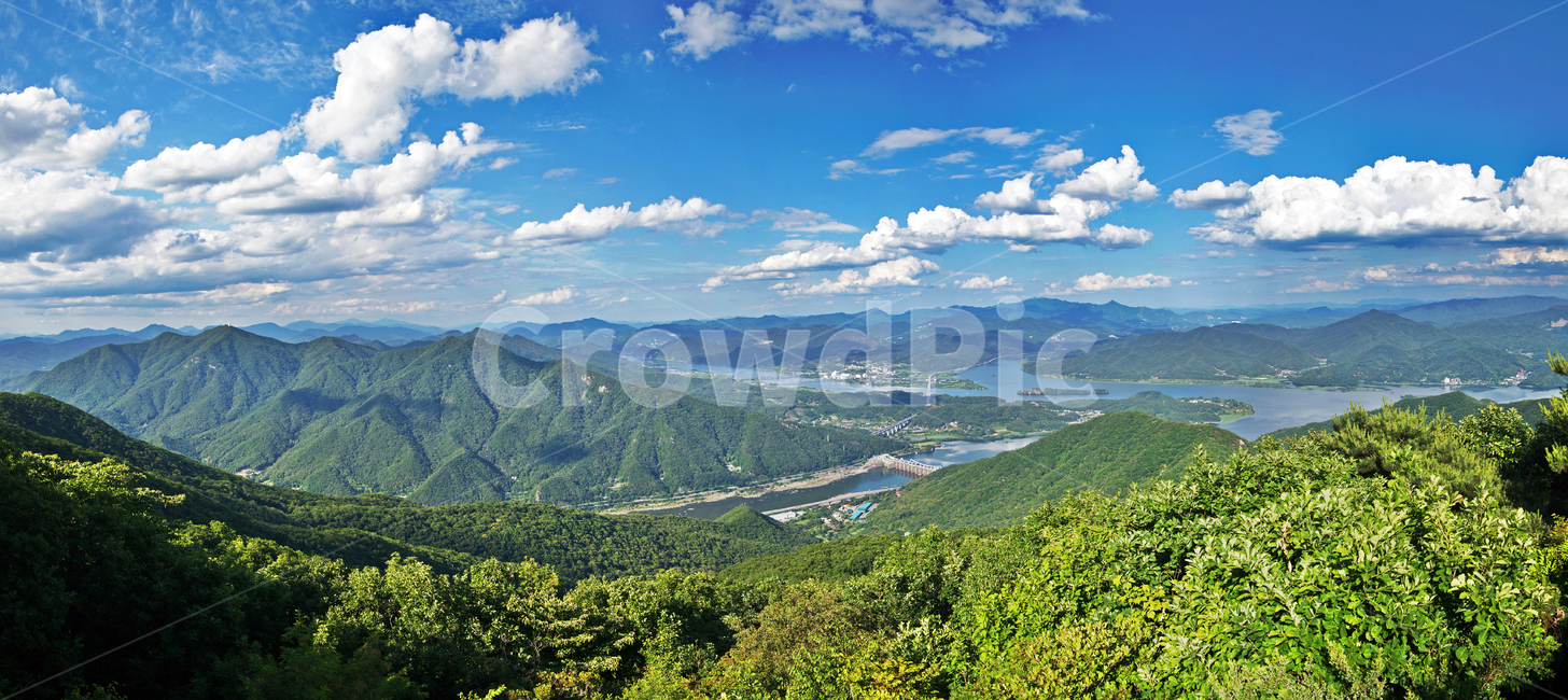 검단산,예빈산,남양주,남한강,능선,파노라마,예봉산,운길산,자연,푸른하늘