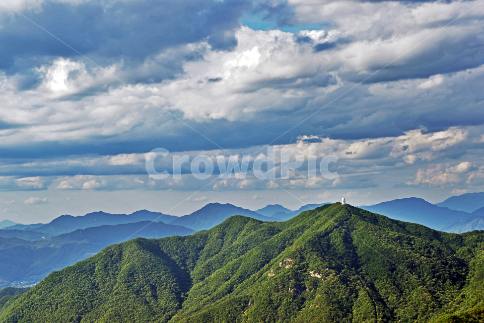 예봉산,적갑산,기상관측소,능선,구름,자연,자연,풍경,nature,landscape,outdoors,옥외,mountain range,산맥,mountain,산