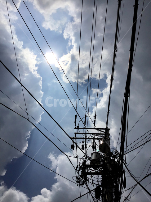 하늘,전선,전봇대,구름,햇빛,빈티지,sky,utilitypole,cloudy,vintage