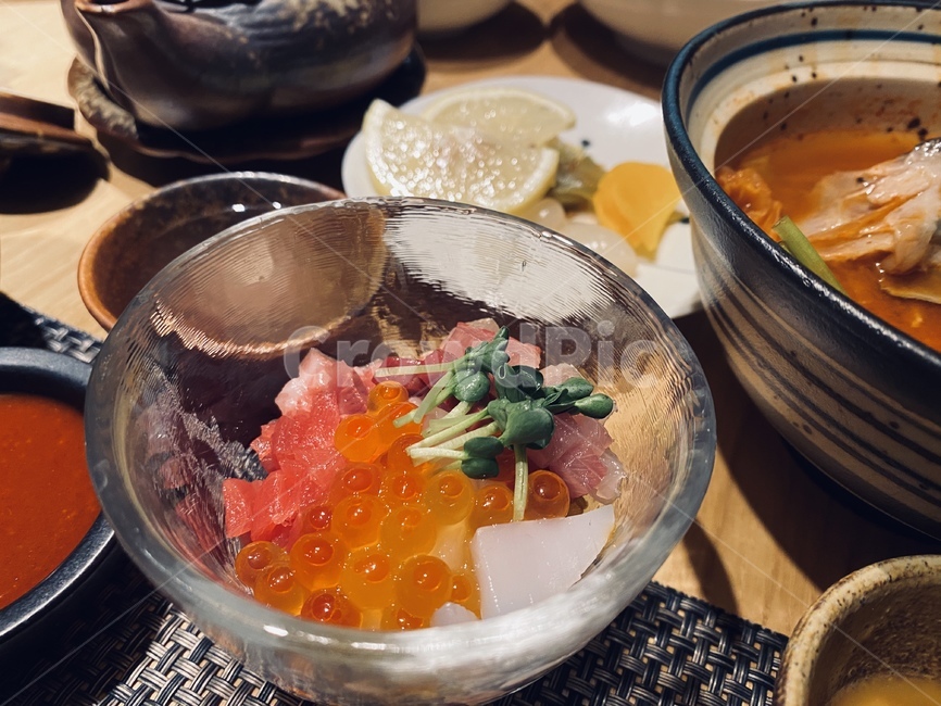 bowl,사발,food,연어알,일식