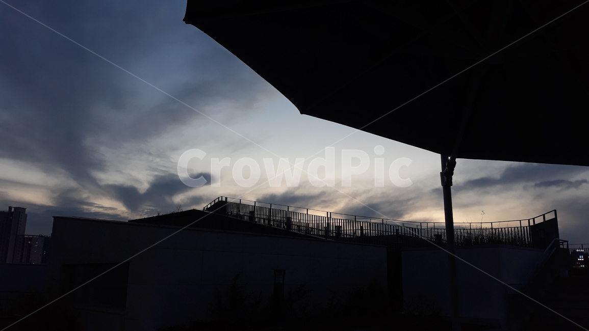 handrail,난간,banister,하늘,구름,노을