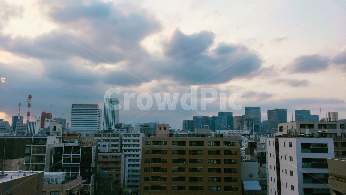 하늘,구름,노을,일몰,도시