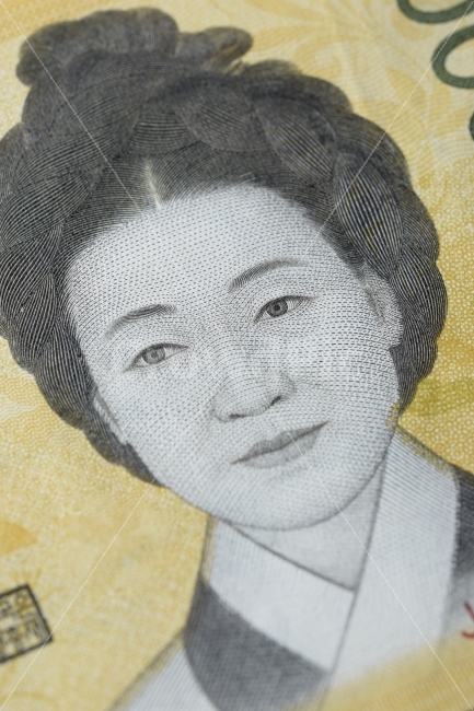 한국은행,오만원,50000,신사임당,인물,한국,여자,일러스트,1504,1551,예술가,여성,평산,산수도,노안도,초충도,자리도,조선,율곡이이,어머니,여성상,매크로촬영,접사,현금,금융,돈,finance,banking,money