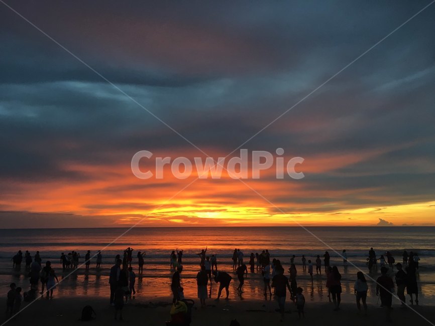 자연,노을,바다,하늘,말레이시아,sunset,코타키나발루,빨강,밤바다,저녁,밤하늘,구름,사람,인간,먹구름,태양,휴일,사람들,대중,군중,other people,crowd