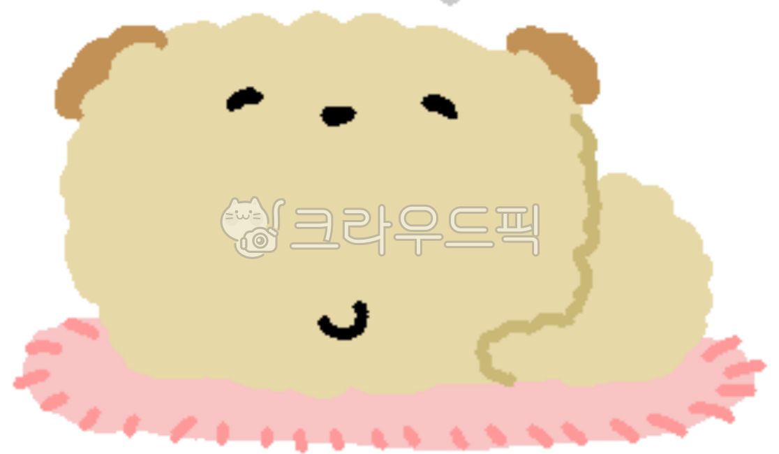 강아지,개,이모티콘,캐릭터,귀여운,파스텔,멍멍이,따뜻,포슬,다정,포근,잠,낮잠