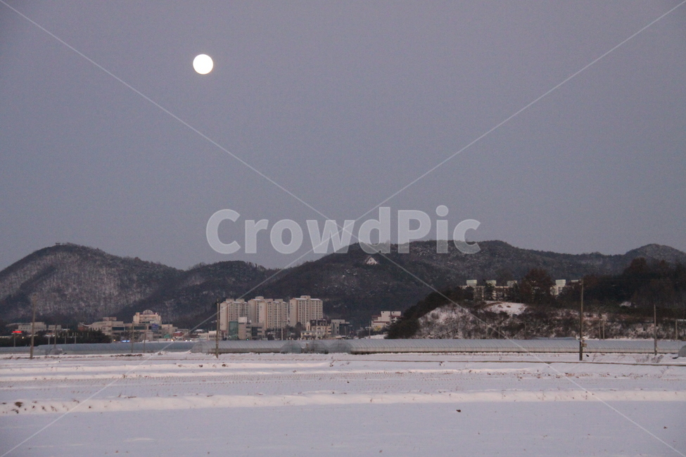 담양,보름달,추위,겨울,들녁,들판,눈온날,winter,밤하늘