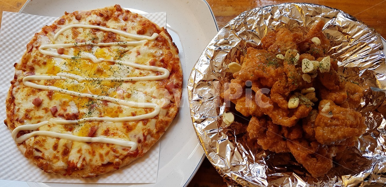 피자,통닭,치킨,간장통닭,마늘간장통닭