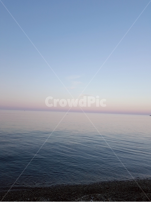 수평선,horizon,sky,하늘,water,물,자연,nature,바다,포항,해변,물안개,노을,색깔,보라빛