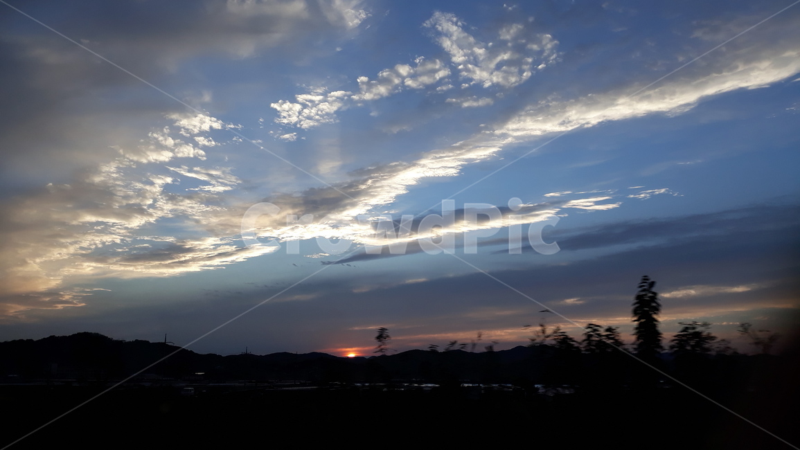 노을,하늘,저녁,바다,배,구름,자연,풍경,nature,landscape,outdoors,옥외,sky