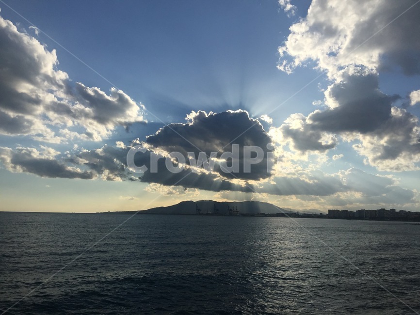 바다,구름,석양,노을,빛,nature,자연,outdoors,옥외,weather,하늘,날씨,적운,cloud,sky,sea,sunset,스페인,말라가
