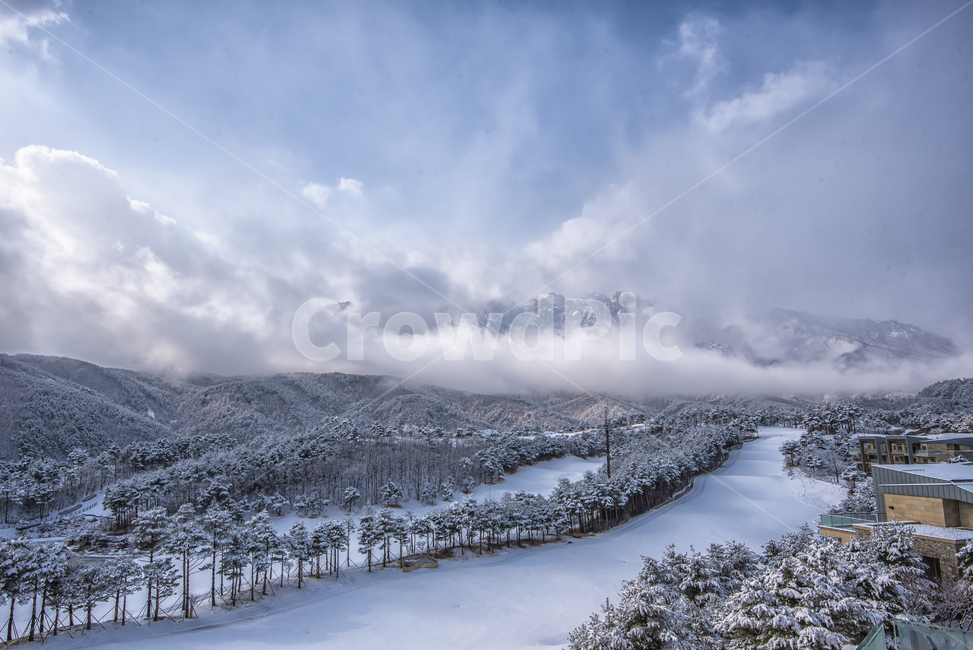 설악산,울산바위,골프장,델피노cc,설경,안개,겨울,계절,winter,season,자연,풍경,nature,landscape