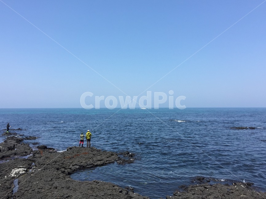 제주도,푸른,바다,하늘,수평선,뒷모습,풍경,자연,blue,sea,sky,nature