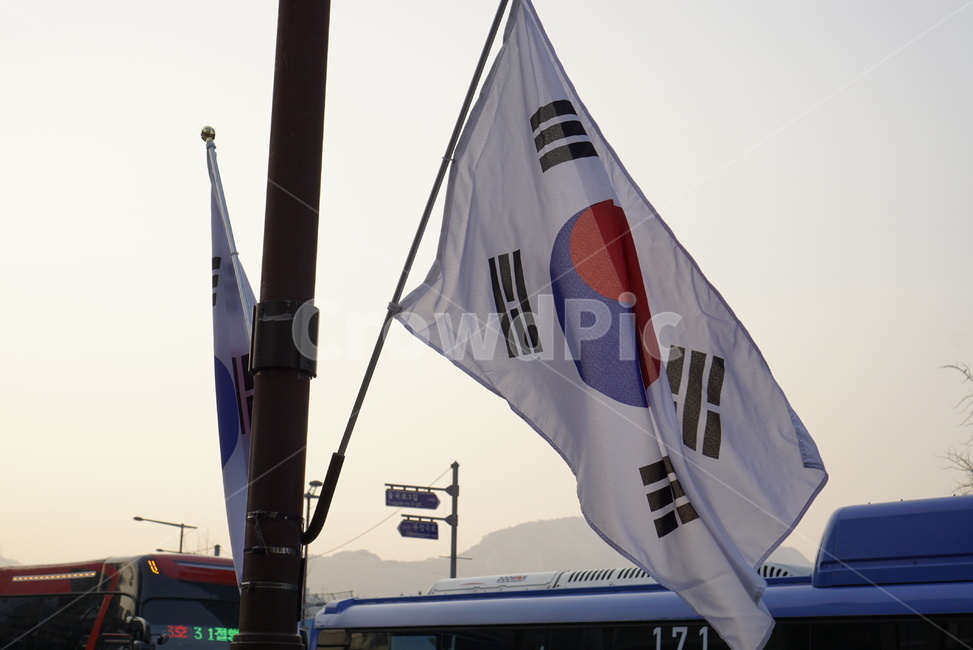 태극기,역광,노을,감성,애국가