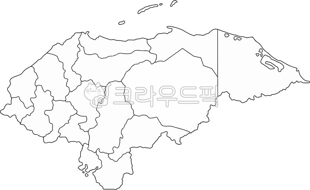Honduras,map,Honduras map,Honduras map illustration,Honduras administrative divisions