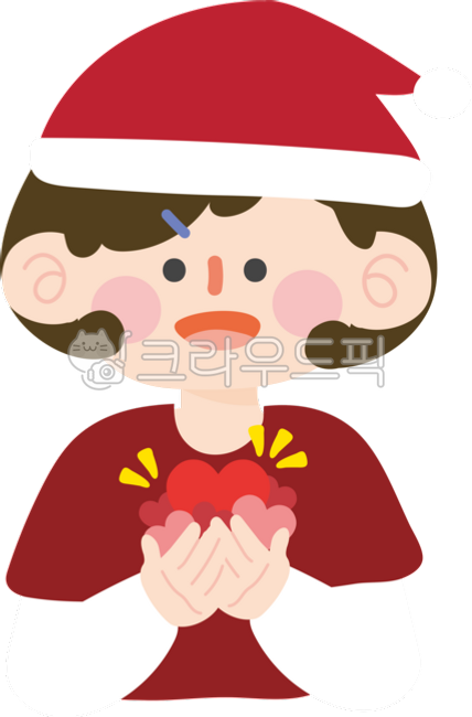 산타모자,크리스마스,사랑나눔,성탄절,산타옷,하트