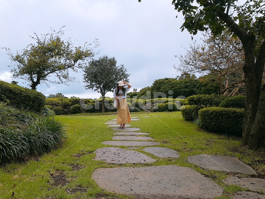 숲전경,나무전경,돌길,잔디,인물