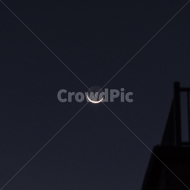 달,하늘,밤,감성,초승달,야경,밤,풍경,nightscape,night,landscape