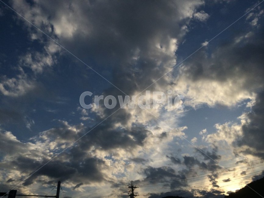 하늘,노을,뭉게구름,구름,노을지는하늘,cloud,sky