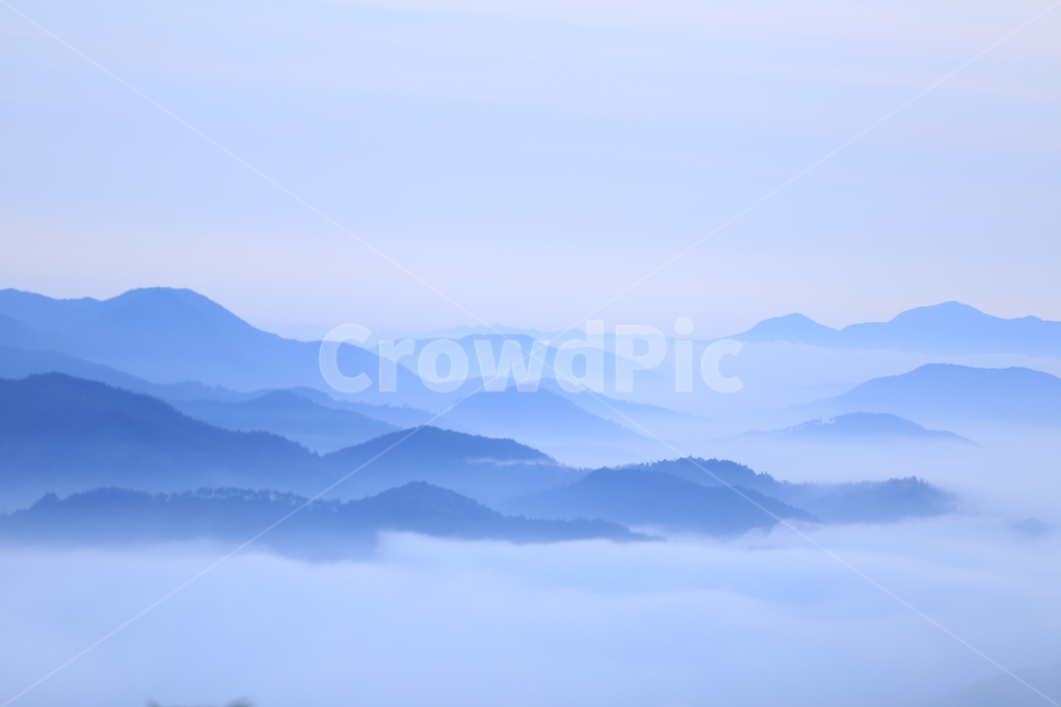 운해,산그리메,일출,구름,산
